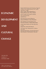 ECONOMIC DEVELOPMENT AND CULTURAL CHANGE, VOLUME 65 NUMBER 1