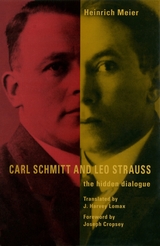 front cover of Carl Schmitt and Leo Strauss