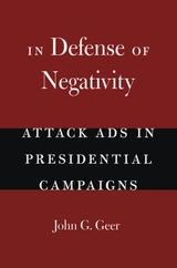 front cover of In Defense of Negativity