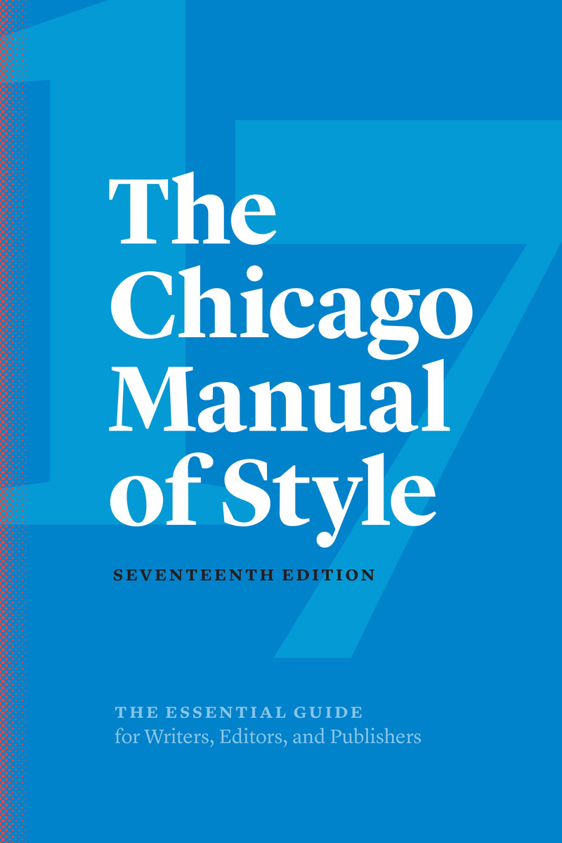 Cover of The Chicago Manual of Style, 17th Edition