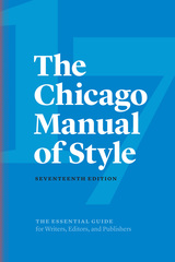 front cover of The Chicago Manual of Style, 17th Edition