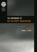 front cover of The Governance of Not-for-Profit Organizations