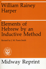 front cover of Elements of Hebrew by an Inductive Method