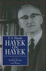 front cover of Hayek on Hayek