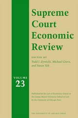 front cover of Supreme Court Economic Review, Volume 23