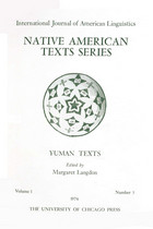 front cover of Yuman Texts