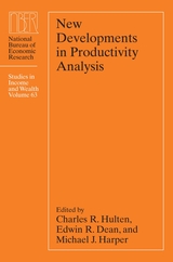 front cover of New Developments in Productivity Analysis
