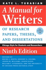 front cover of A Manual for Writers of Research Papers, Theses, and Dissertations, Ninth Edition