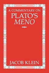 front cover of A Commentary on Plato's Meno