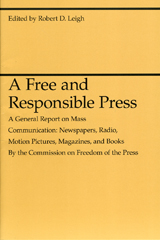 front cover of A Free and Responsible Press