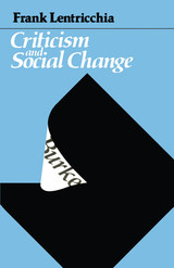 front cover of Criticism and Social Change