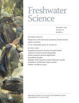 front cover of Freshwater Science, volume 39 number 4 (December 2020)