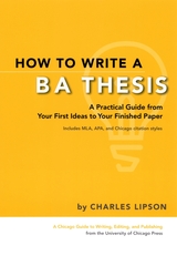 front cover of How to Write a BA Thesis