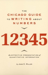 front cover of The Chicago Guide to Writing about Numbers