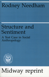 front cover of The Structure and Sentiment