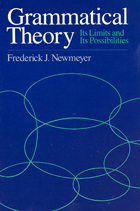 front cover of Grammatical Theory