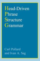 front cover of Head-Driven Phrase Structure Grammar