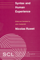 front cover of Syntax and Human Experience