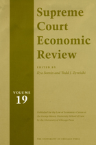 front cover of Supreme Court Economic Review, Volume 19