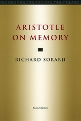 front cover of Aristotle on Memory