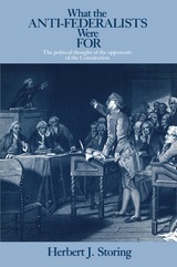 front cover of What the Anti-Federalists Were For