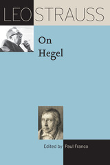 front cover of Leo Strauss on Hegel