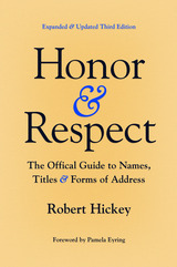 front cover of Honor and Respect