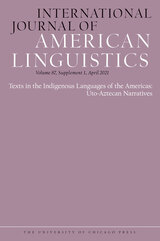 front cover of International Journal of American Linguistics, volume 87 number S1 (April 2021)