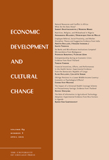 front cover of Economic Development and Cultural Change, volume 69 number 3 (April 2021)