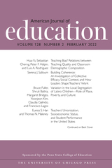 front cover of American Journal of Education, volume 128 number 2 (February 2022)