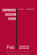 front cover of Comparative Education Review, volume 66 number 1 (February 2022)