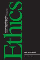 front cover of Ethics, volume 132 number 3 (April 2022)