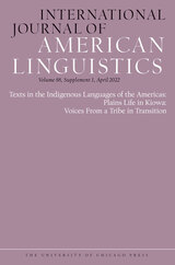 front cover of International Journal of American Linguistics, volume 88 number S1 (April 2022)