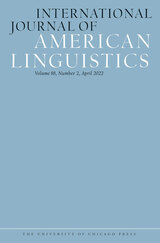 front cover of International Journal of American Linguistics, volume 88 number 2 (April 2022)