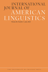 front cover of International Journal of American Linguistics, volume 88 number 3 (July 2022)