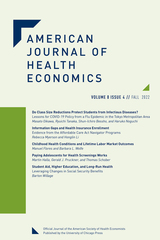 front cover of American Journal of Health Economics, volume 8 number 4 (Fall 2022)