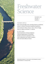 front cover of Freshwater Science, volume 41 number 4 (December 2022)