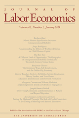 front cover of Journal of Labor Economics, volume 41 number 1 (January 2023)