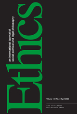 front cover of Ethics, volume 133 number 3 (April 2023)