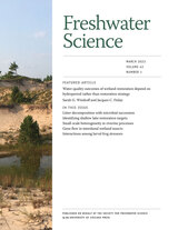 front cover of Freshwater Science, volume 42 number 1 (March 2023)