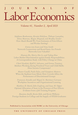 front cover of Journal of Labor Economics, volume 41 number 2 (April 2023)