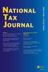 front cover of National Tax Journal, volume 76 number 1 (March 2023)
