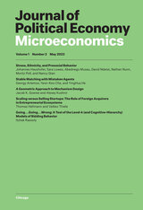 front cover of Journal of Political Economy Microeconomics, volume 1 number 2 (May 2023)