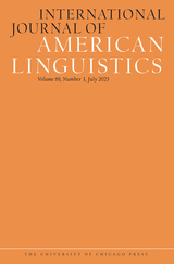 front cover of International Journal of American Linguistics, volume 89 number 3 (July 2023)