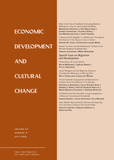 front cover of Economic Development and Cultural Change, volume 71 number 4 (July 2023)