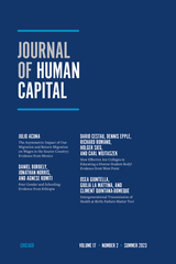 front cover of Journal of Human Capital, volume 17 number 2 (Summer 2023)
