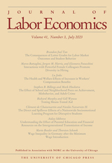 front cover of Journal of Labor Economics, volume 41 number 3 (July 2023)