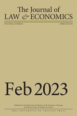 front cover of The Journal of Law and Economics, volume 66 number 1 (February 2023)