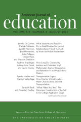 front cover of American Journal of Education, volume 129 number 4 (August 2023)