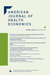 front cover of American Journal of Health Economics, volume 9 number 3 (Summer 2023)